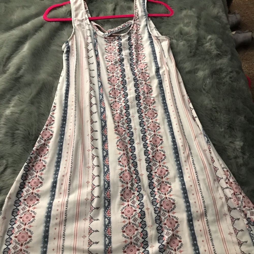 white pattern sundress